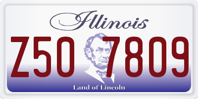 IL license plate Z507809