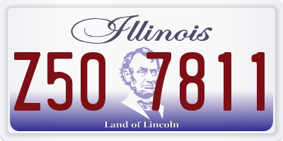IL license plate Z507811