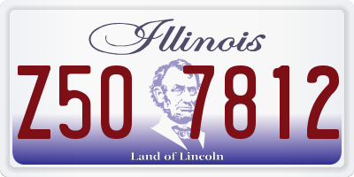 IL license plate Z507812