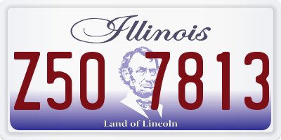 IL license plate Z507813