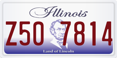 IL license plate Z507814