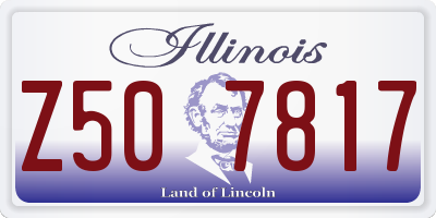IL license plate Z507817
