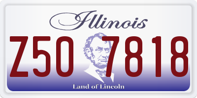 IL license plate Z507818