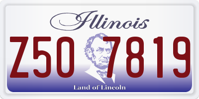 IL license plate Z507819