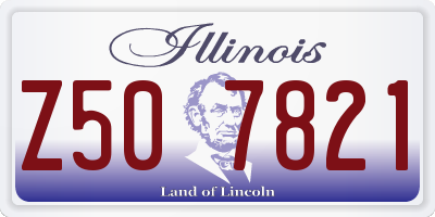 IL license plate Z507821