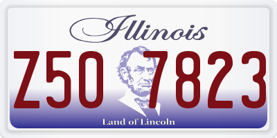 IL license plate Z507823