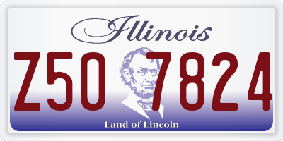 IL license plate Z507824