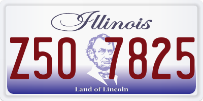 IL license plate Z507825
