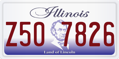 IL license plate Z507826
