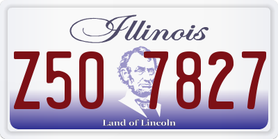 IL license plate Z507827