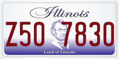 IL license plate Z507830