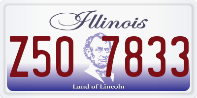 IL license plate Z507833