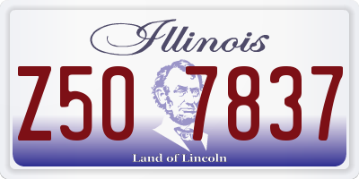IL license plate Z507837