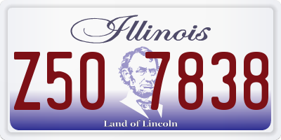 IL license plate Z507838