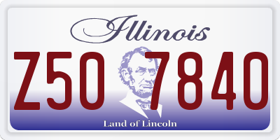 IL license plate Z507840