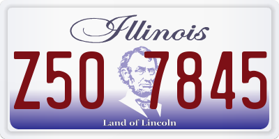 IL license plate Z507845