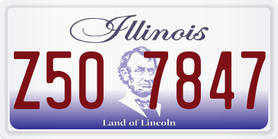 IL license plate Z507847