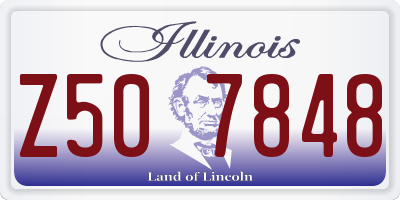 IL license plate Z507848