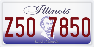 IL license plate Z507850