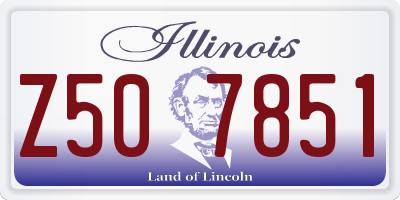 IL license plate Z507851