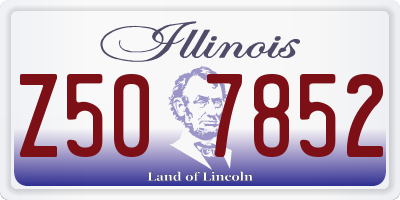 IL license plate Z507852