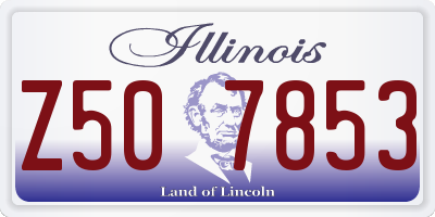 IL license plate Z507853