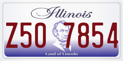 IL license plate Z507854