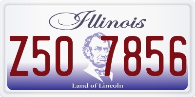 IL license plate Z507856