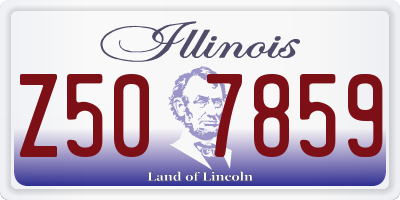 IL license plate Z507859