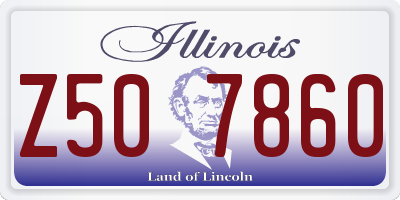 IL license plate Z507860