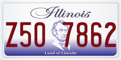 IL license plate Z507862
