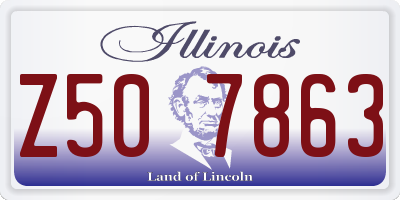 IL license plate Z507863