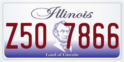 IL license plate Z507866