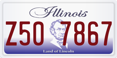 IL license plate Z507867
