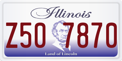 IL license plate Z507870