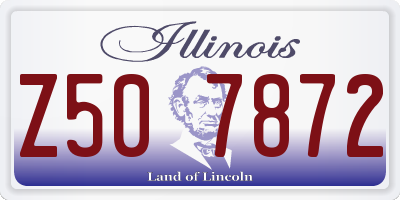 IL license plate Z507872