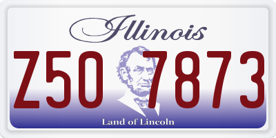 IL license plate Z507873