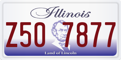 IL license plate Z507877
