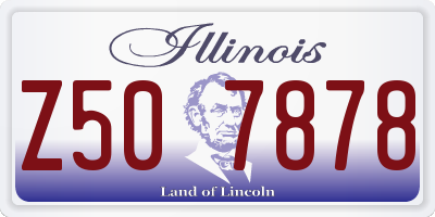 IL license plate Z507878