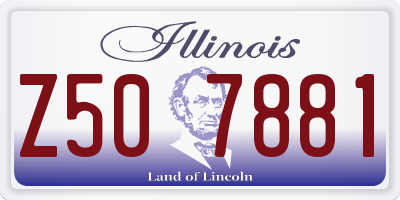 IL license plate Z507881