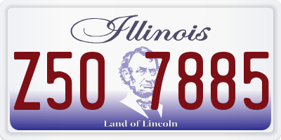 IL license plate Z507885