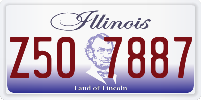 IL license plate Z507887