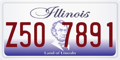 IL license plate Z507891