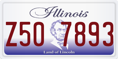 IL license plate Z507893
