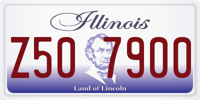 IL license plate Z507900