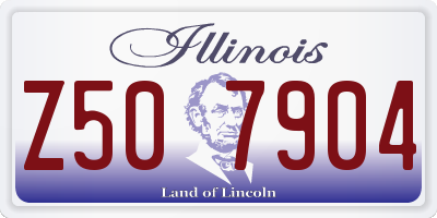 IL license plate Z507904