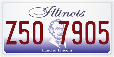 IL license plate Z507905
