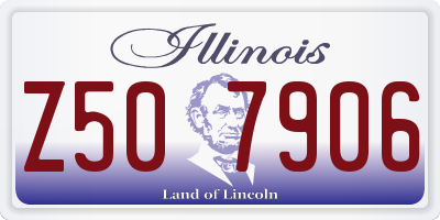 IL license plate Z507906