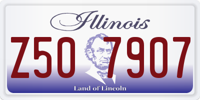 IL license plate Z507907