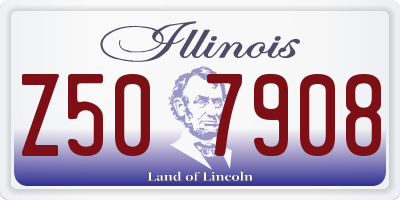IL license plate Z507908